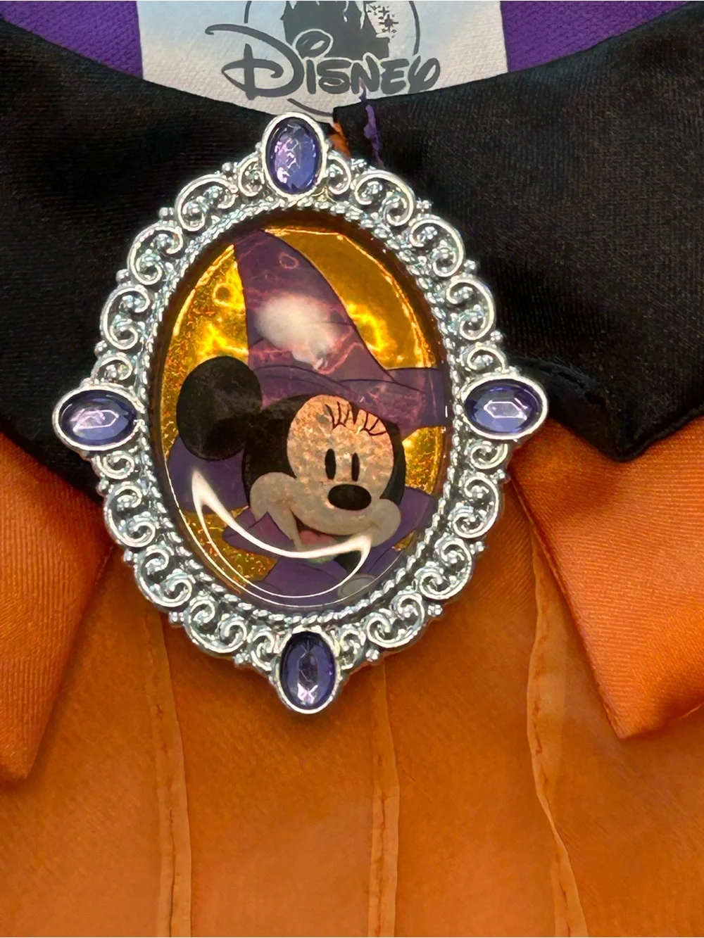 Disney Store Minnie Mouse Witch Costume Dress kids girls 9/10 Halloween Pumpkin